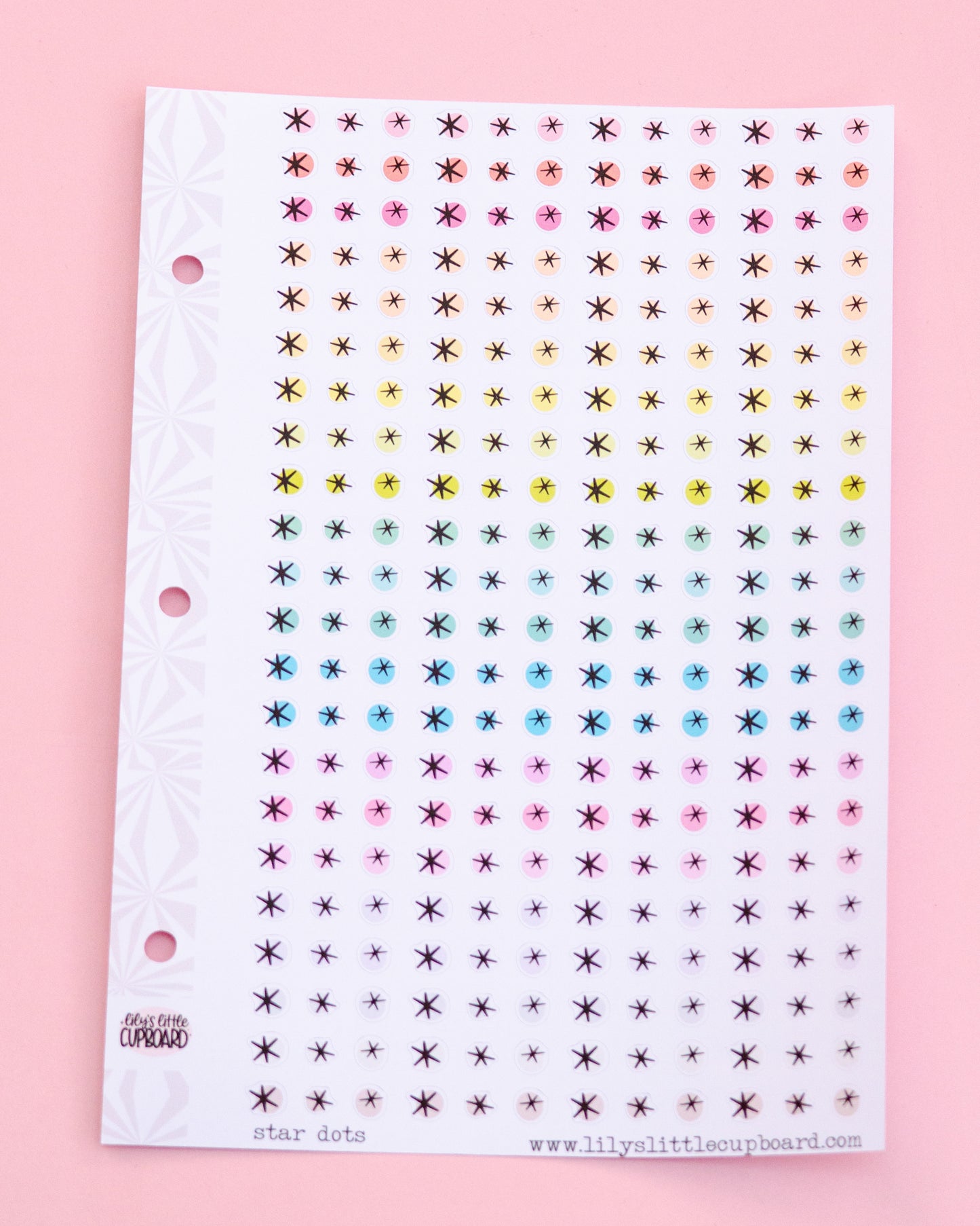 Star Circles Functional Planner Stickers for Planners and Bullet Journals