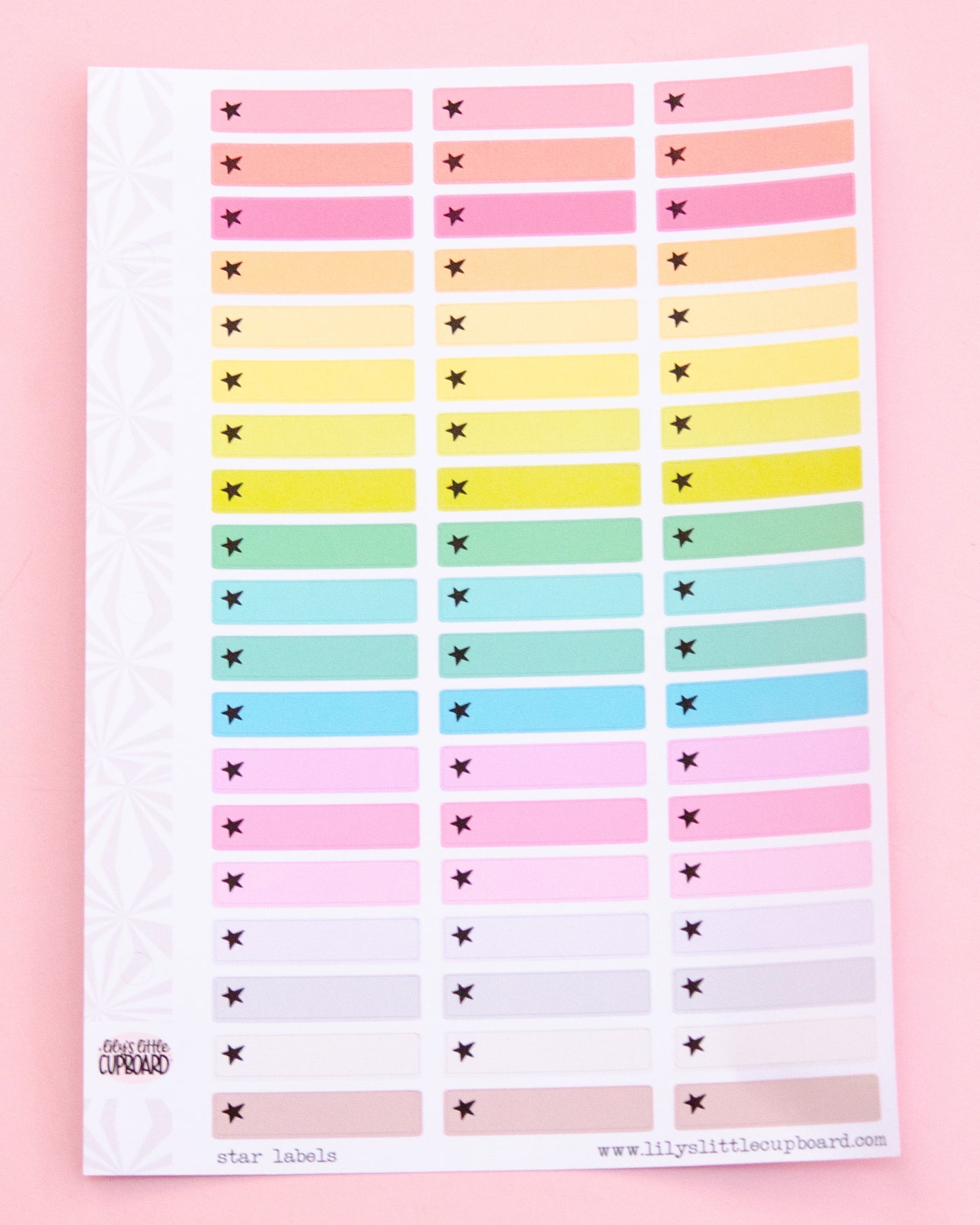 Star Labels  Functional Planner Stickers for Planners and Bullet Journals