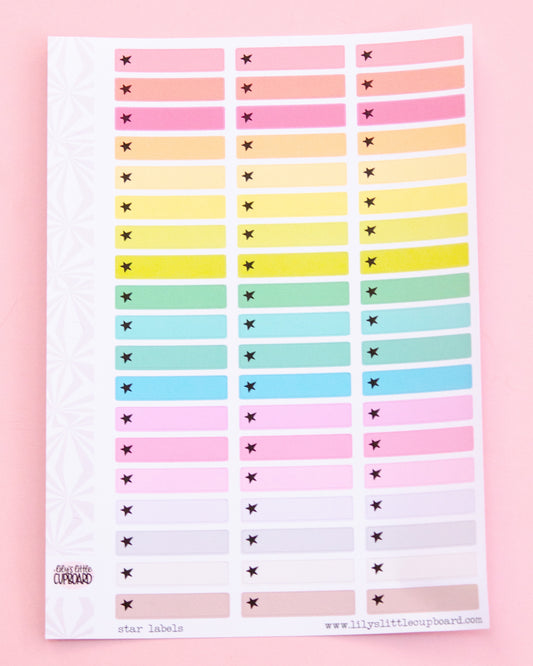 Star Labels  Functional Planner Stickers for Planners and Bullet Journals