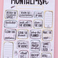 Monthly-ISH Stuff | Monthly Stuff Notes Page | Junk Journal | Memory Keeping | Full Page Notes Page Sticker | A5 Full Page Sticker | Dashboard Sticker