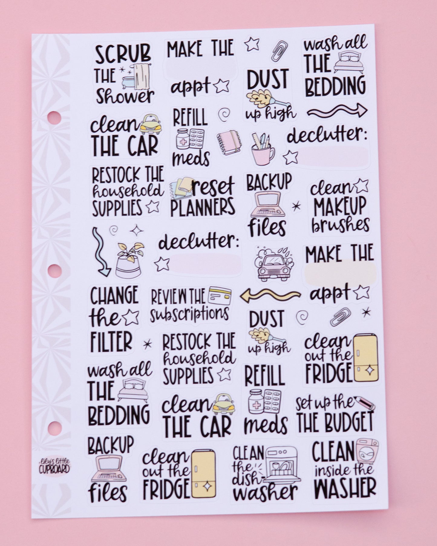 Monthly-Ish Sampler | Once a Month Tasks | Monthly Task Stickers