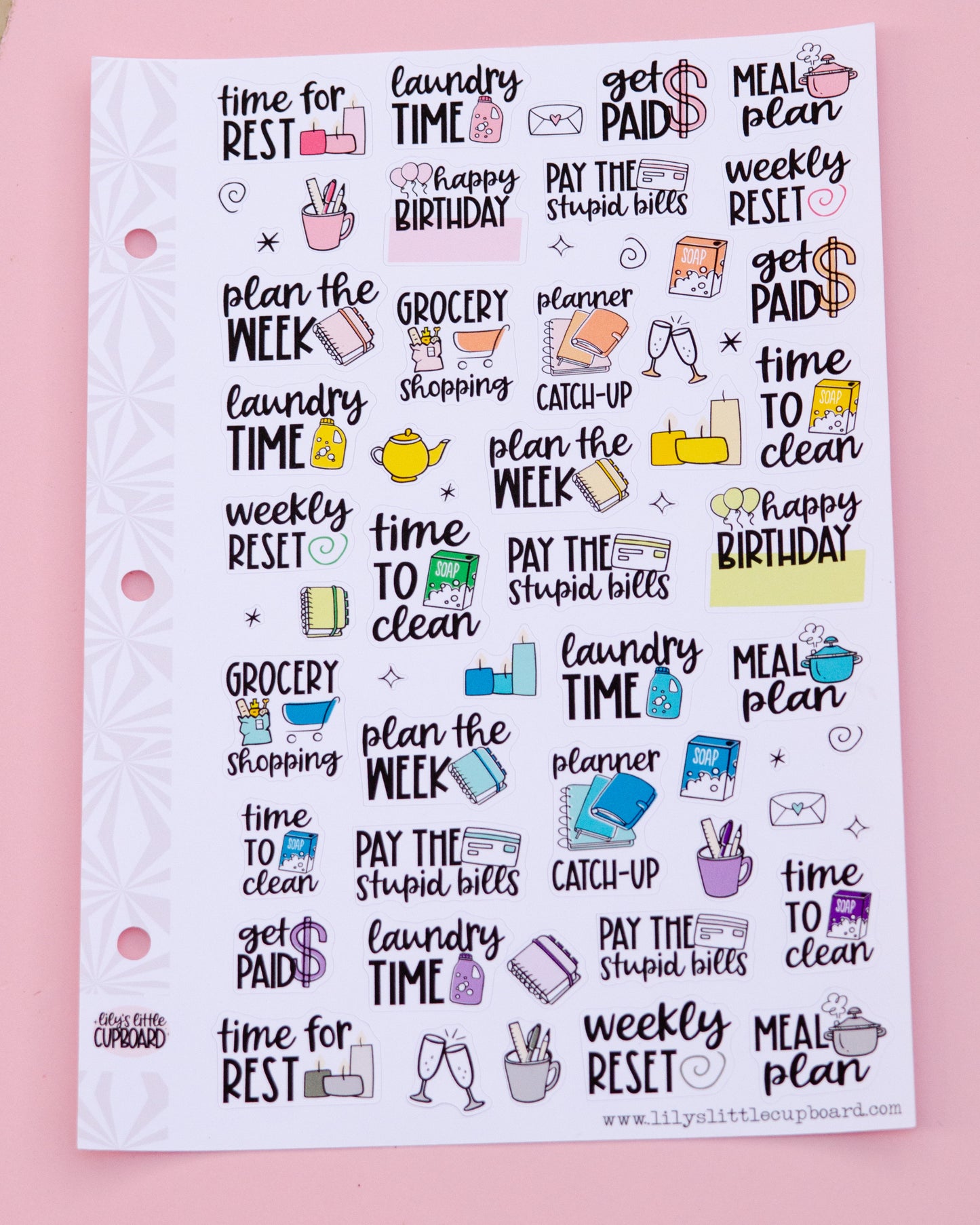 Rainbow Sampler | Planner Sampler Tasks | Planner Essentials