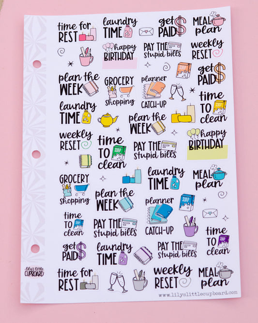 Rainbow Sampler | Planner Sampler Tasks | Planner Essentials