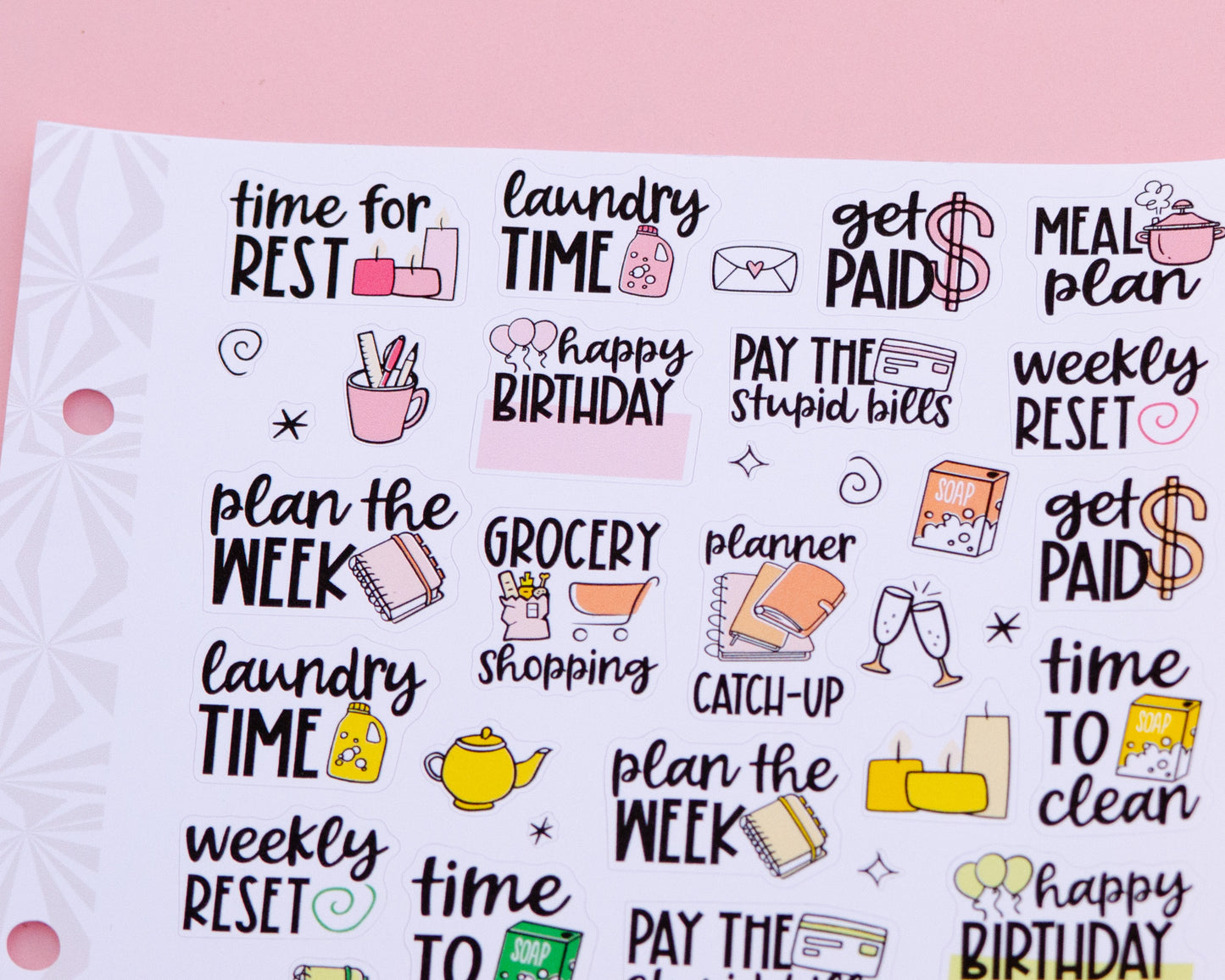 Rainbow Sampler | Planner Sampler Tasks | Planner Essentials