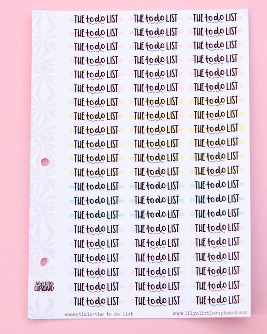 The To Do List Headers | To Do List Stickers | Planner Essentials