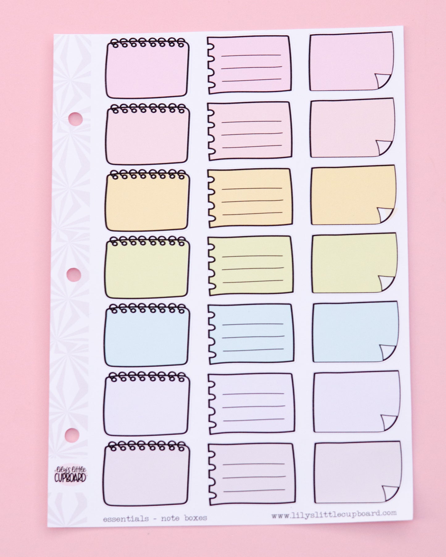 Planner Essential Boxes | Notepad Style Boxes | Half Box Planner Stickers | Planner Essentials