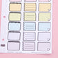 Planner Essential Boxes | Notepad Style Boxes | Half Box Planner Stickers | Planner Essentials