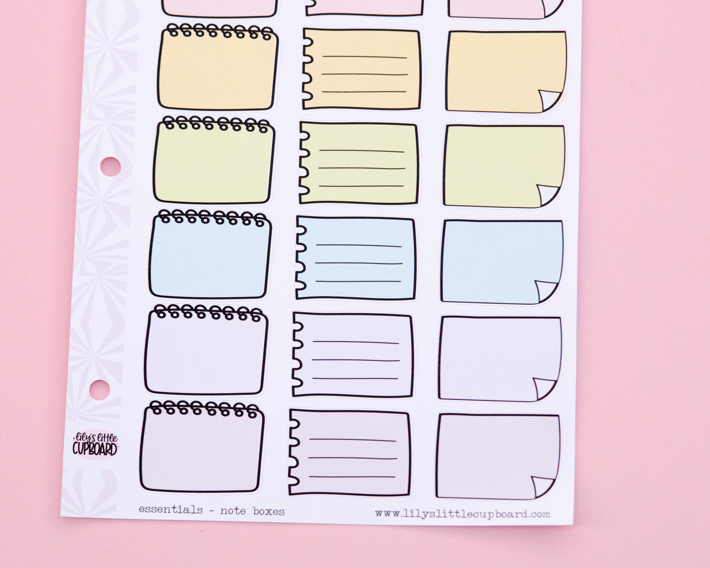 Planner Essential Boxes | Notepad Style Boxes | Half Box Planner Stickers | Planner Essentials