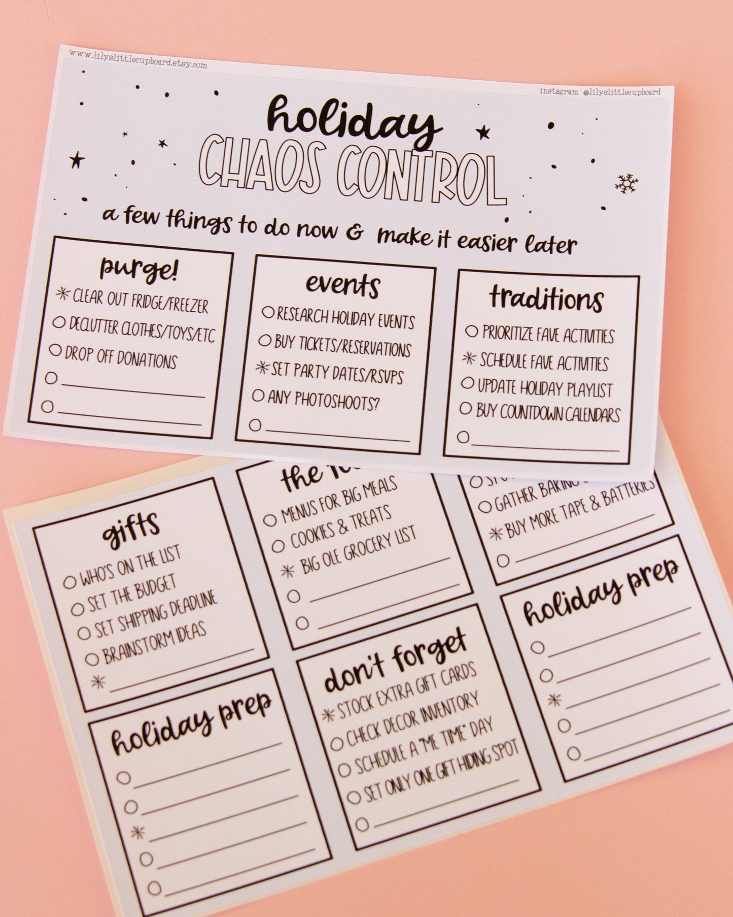 Calm the Holiday Chaos  |  Full Page Sticker | Notes Page | Full Page Notes Page Sticker | A5 Full Page Sticker | Dashboard Sticker