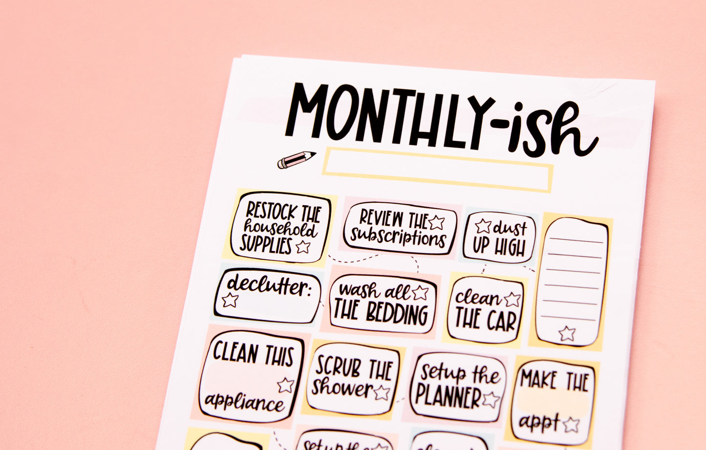 Notepad Version! Monthly-Ish! Task List Monthly Wrap-up | Monthly Task Management Deskpad Kate Leigh