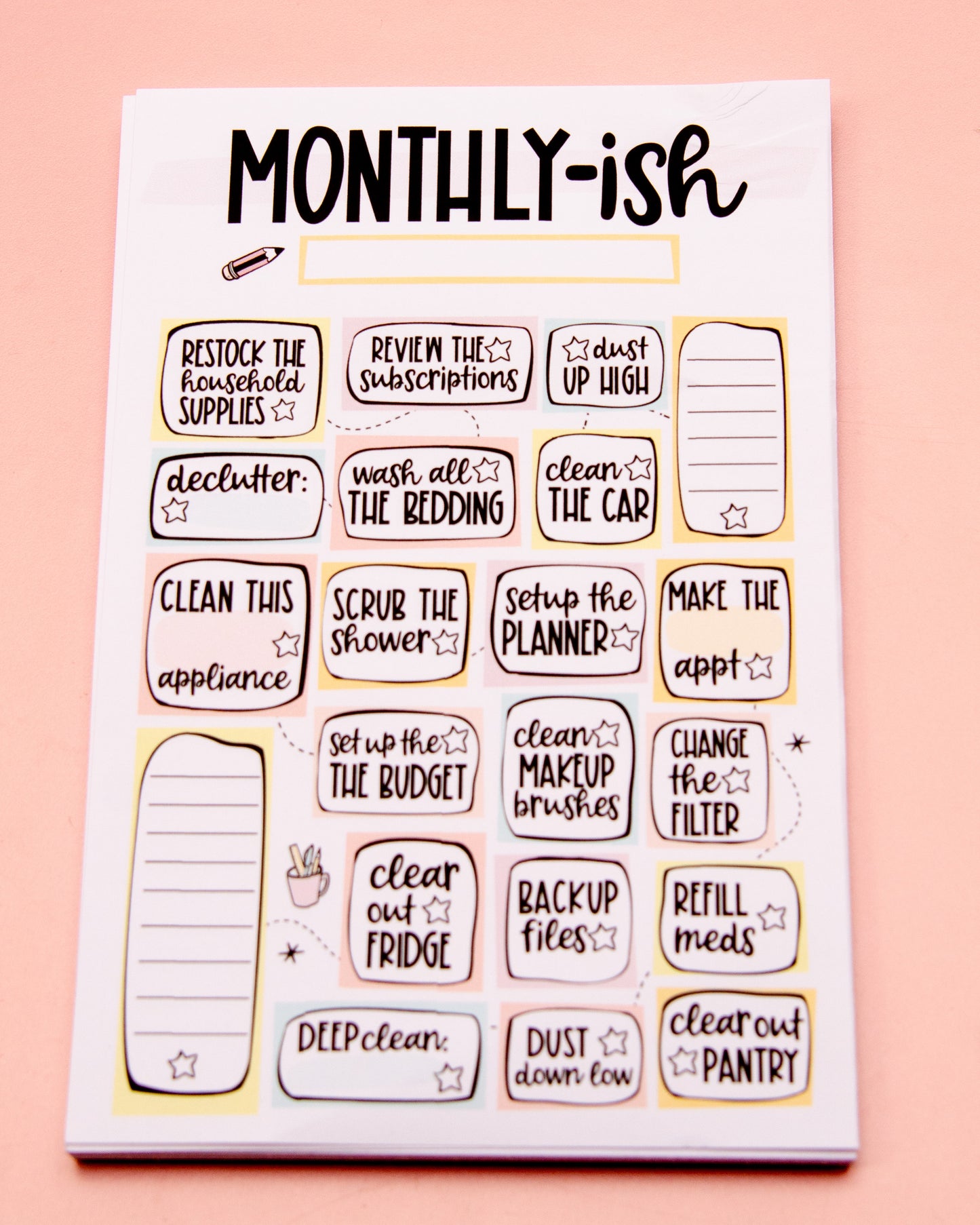 Notepad Version! Monthly-Ish! Task List Monthly Wrap-up | Monthly Task Management Deskpad Kate Leigh