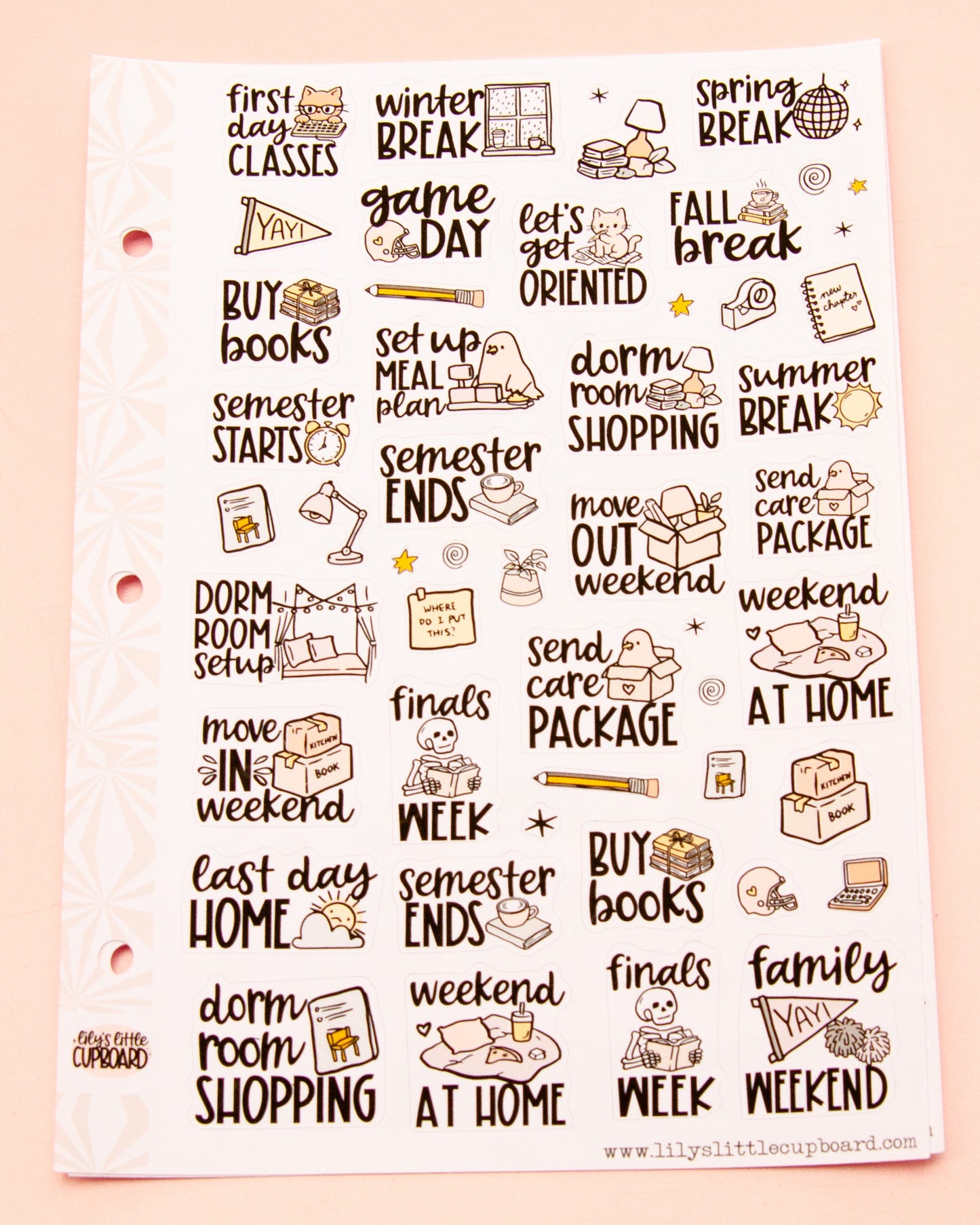 Off to College! Back to School Planner Stickers | College University Planning Script Stickers | High School Sampler Sticker | Functional School Stickers