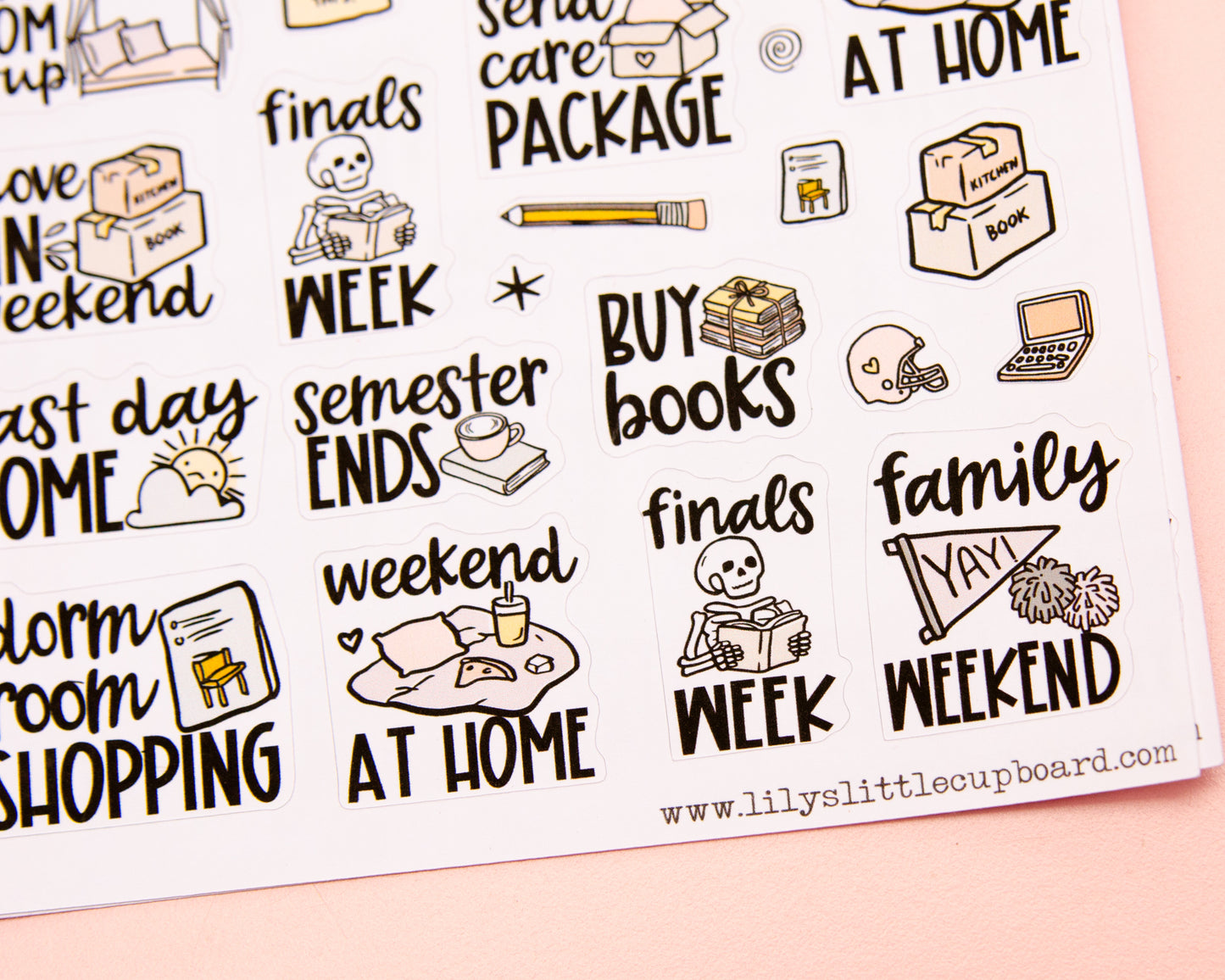 Off to College! Back to School Planner Stickers | College University Planning Script Stickers | High School Sampler Sticker | Functional School Stickers