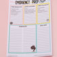 Emergency Prep | Hurricane Preparing | Full Page Sticker | Notes Page | Full Page Notes Page Sticker | A5 Full Page Sticker | Dashboard Sticker