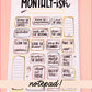 Notepad Version! Monthly-Ish! Task List Monthly Wrap-up | Monthly Task Management Deskpad Kate Leigh