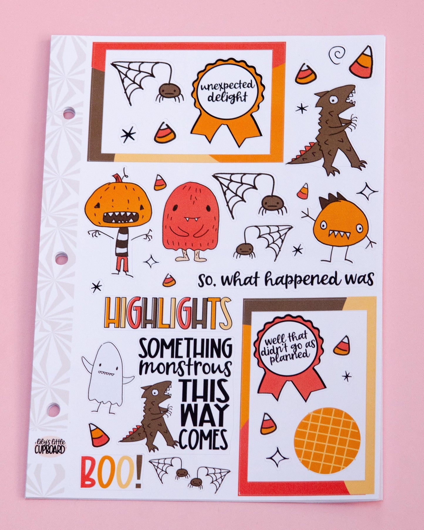Monster Mash  Halloween Journaling Sticker Kit | Memory Keeping | Journal Stickers | Cute Halloween Planner Kit | Cute Monsters Fall Kit