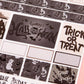Phantom Noir Halloween Planner Stickers: Hobonichi Cousin A5 Weekly Kit