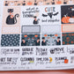 Bat Kitty Halloween Planner Stickers: Hobonichi Cousin A5 Weekly Kit