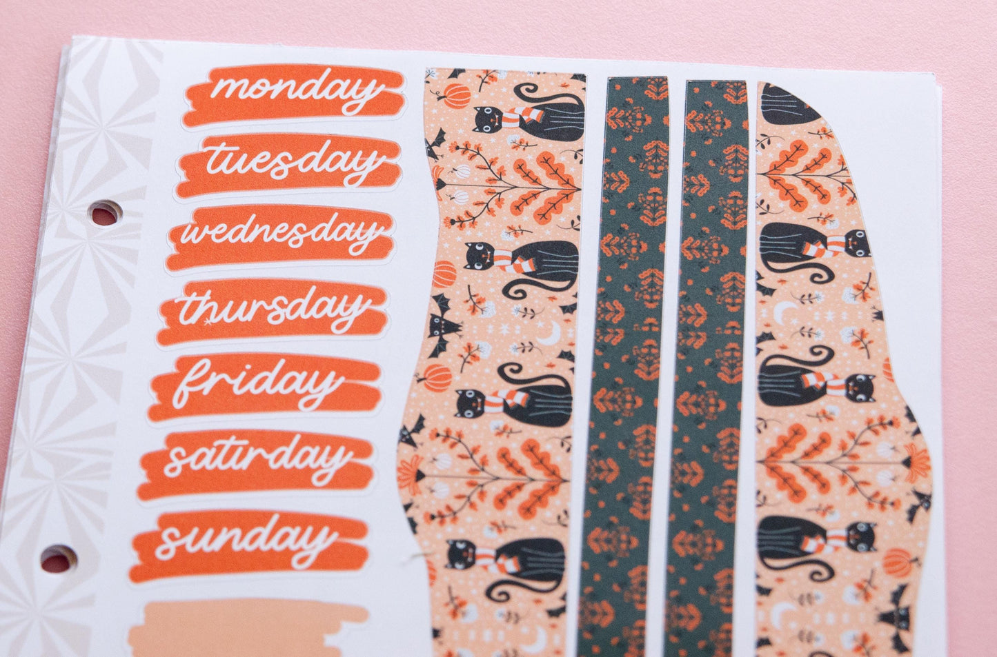Bat Kitty Halloween Journaling Sticker Kit: Jumbo Planner Stickers