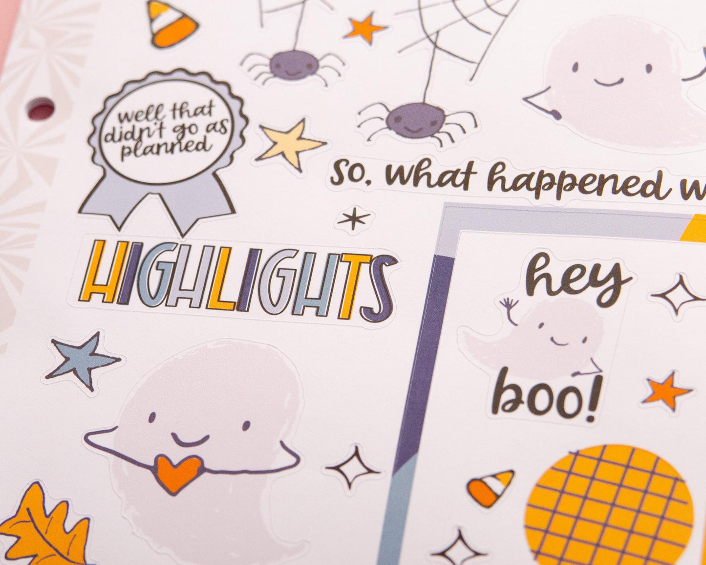 Happy Little Ghosties Halloween Journaling Sticker Kit: Jumbo Planner Stickers