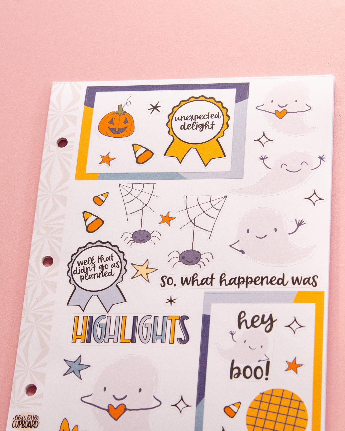 Happy Little Ghosties Halloween Journaling Sticker Kit: Jumbo Planner Stickers