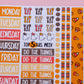 Monster Mash Vertical Weekly Sticker Kit | Halloween Weekly Planner Sticker Kit | A la Carte Mini Kits | Spooky Weekly Planner Kit