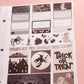 Phantom Noir Halloween Planner Stickers: Vertical Weekly Kit
