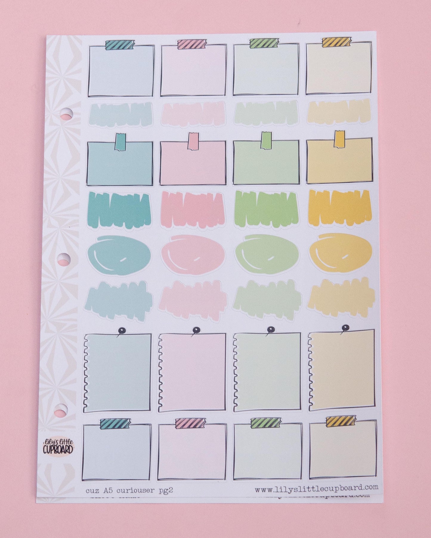 Curiouser and Curiouser Hobonichi Cousin-A5 Weekly Sticker Kit | Back to School Sticker Kit | A5 Weekly Planner Sticker Kit