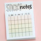 Streak Tracker Sticky Notes | Habit Tracker Sticky Notes Notepad | Calendar Sticky Notes | Cute Stationery | Funny Coworker Gift