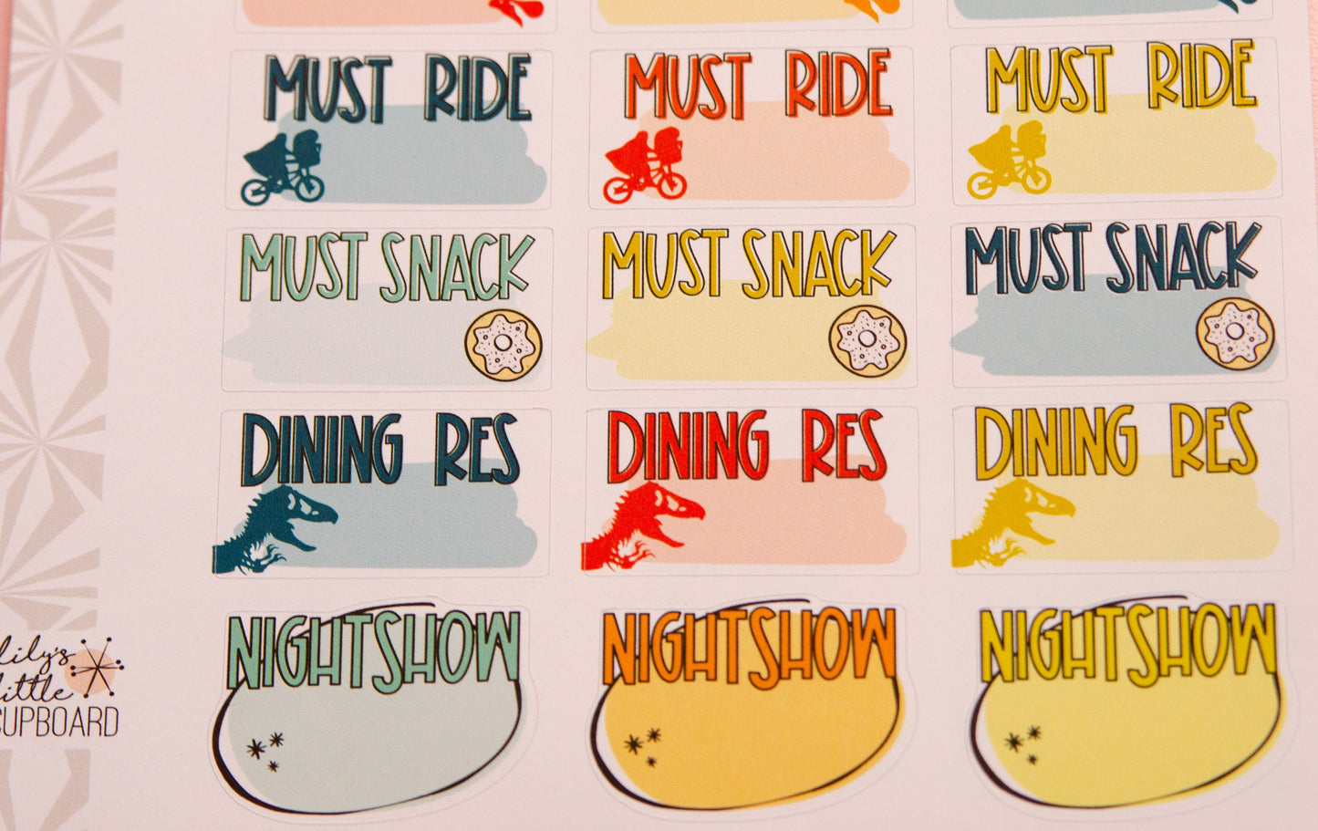 Epic Park Day To Do List Planner Stickers | Theme Park Functional Planner Stickers | Travel Planner Stickers (#002)