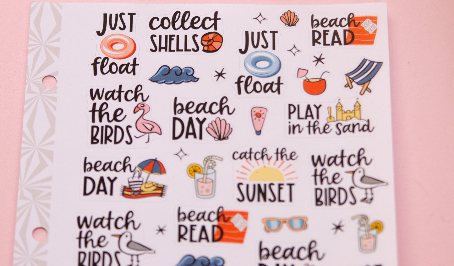 Beachy To Do List | Beach Day Sampler Planner Stickers | Vacation Planning Tasks Stickers | Travel Stickers | Functional Vacation Stickers