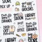 Errands Sampler Planner Stickers | Chores and Housework Task Script Stickers | Adulting Stickers | Functional Deco Stickers