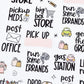 Errands Sampler Planner Stickers | Chores and Housework Task Script Stickers | Adulting Stickers | Functional Deco Stickers